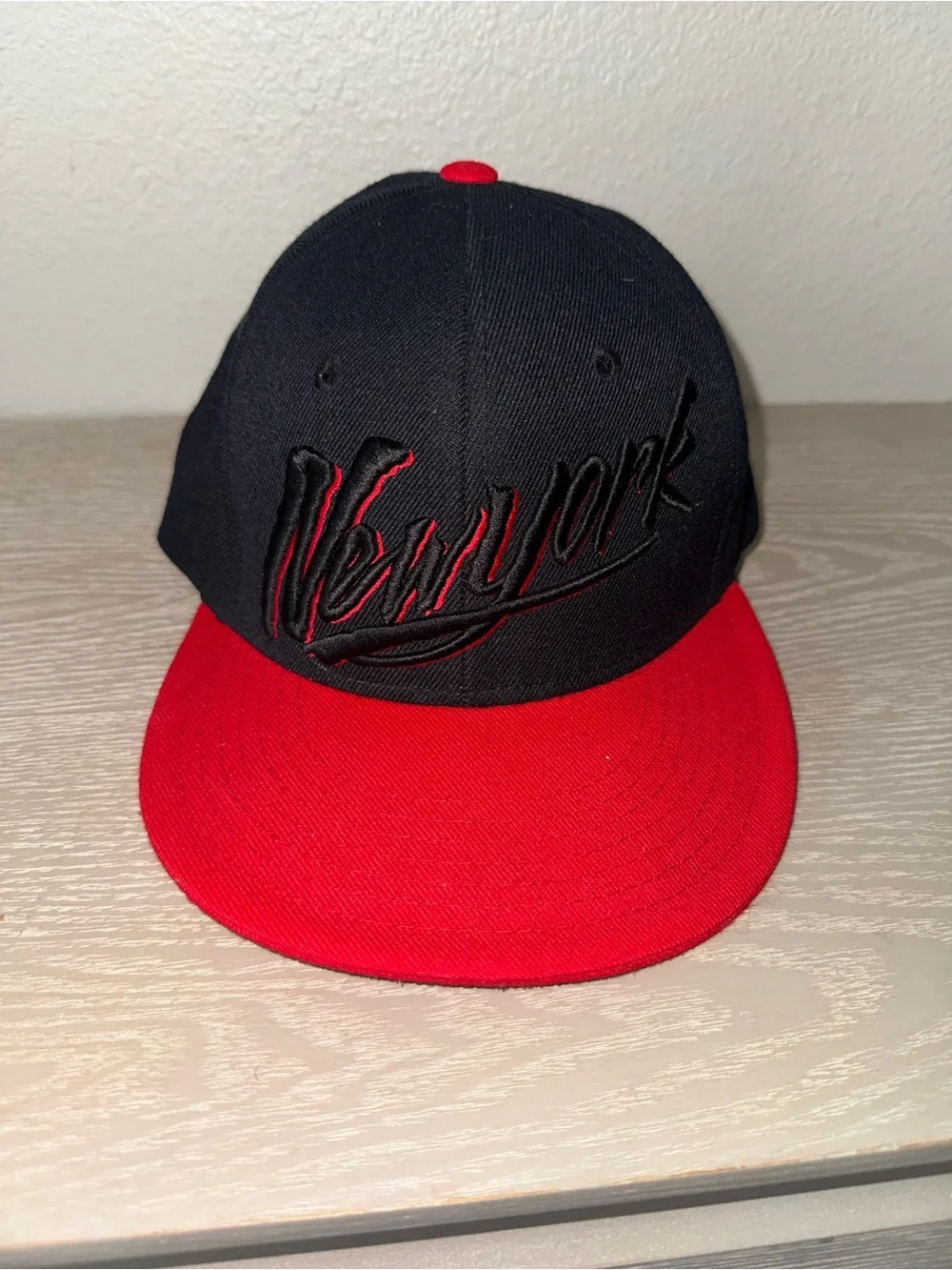 NEW YORK RED & BLACK SNAPBACK HATCO HAT/CAP